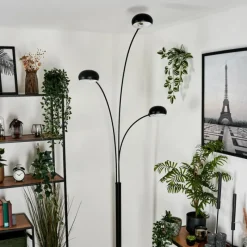 hofstein Lampadaire Nikkala Noir, 3 lumières