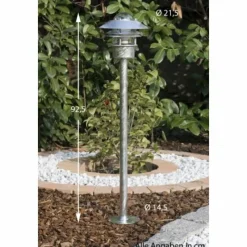 Luminaires Nordlux Lampadaire Nordlux Blokhus Acier inoxydable, Noir, Transparent, 1 lumière