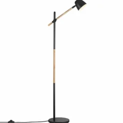 Lampes En Bois-Luminaires Nordlux Lampadaire Nordlux THEO Bois clair, Noir, 1 lumière