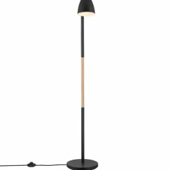 Lampes En Bois-Luminaires Nordlux Lampadaire Nordlux THEO Bois clair, Noir, 1 lumière