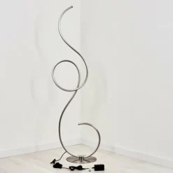 hofstein Lampadaire Olok LED Nickel mat, 1 lumière