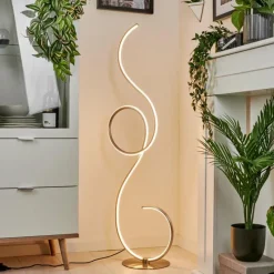 hofstein Lampadaire Olok LED Nickel mat, 1 lumière