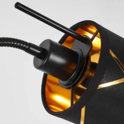 Lampes En Tissu-hofstein Lampadaire Opatija Chrome, Noir, 2 lumières