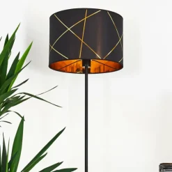 Lampes En Tissu-hofstein Lampadaire Opatija Noir, 1 lumière