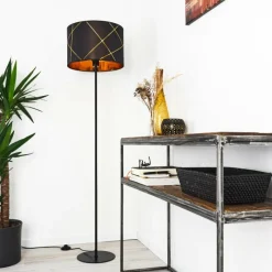 Lampes En Tissu-hofstein Lampadaire Opatija Noir, 1 lumière