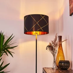 Lampes En Tissu-hofstein Lampadaire Opatija Noir, 1 lumière