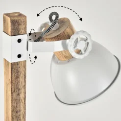 Lampes Vintages & Rétros-hofstein Lampadaire Orny Écru, Blanc, 2 lumières