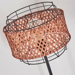 Style Boho-Chic-hofstein Lampadaire Otta Noir, 1 lumière