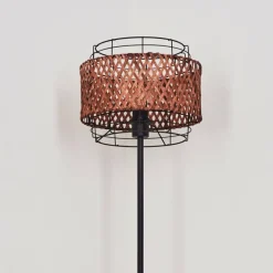Style Boho-Chic-hofstein Lampadaire Otta Noir, 1 lumière