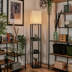 Lampes En Tissu-hofstein Lampadaire Pambor Noir, 1 lumière