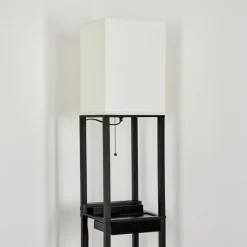 Lampes En Tissu-hofstein Lampadaire Pambor Noir, 1 lumière