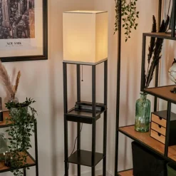 Lampes En Tissu-hofstein Lampadaire Pambor Noir, 1 lumière