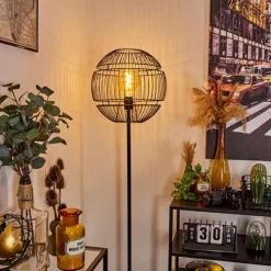 Lampes À Boules-hofstein Lampadaire Pampanillo Noir, 1 lumière