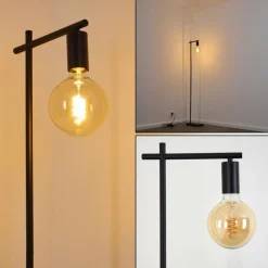 Lampes Industrielles-hofstein Lampadaire Pamunkey Noir, 1 lumière