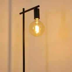 Lampes Industrielles-hofstein Lampadaire Pamunkey Noir, 1 lumière