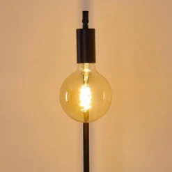 Lampes Industrielles-hofstein Lampadaire Pamunkey Noir, 1 lumière