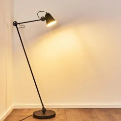 hofstein Lampadaire Pany Noir, 1 lumière* Lampadaires Et Lampes Sur Pied