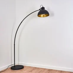 Lampes Dorées-hofstein Lampadaire Parola Noir, 1 lumière