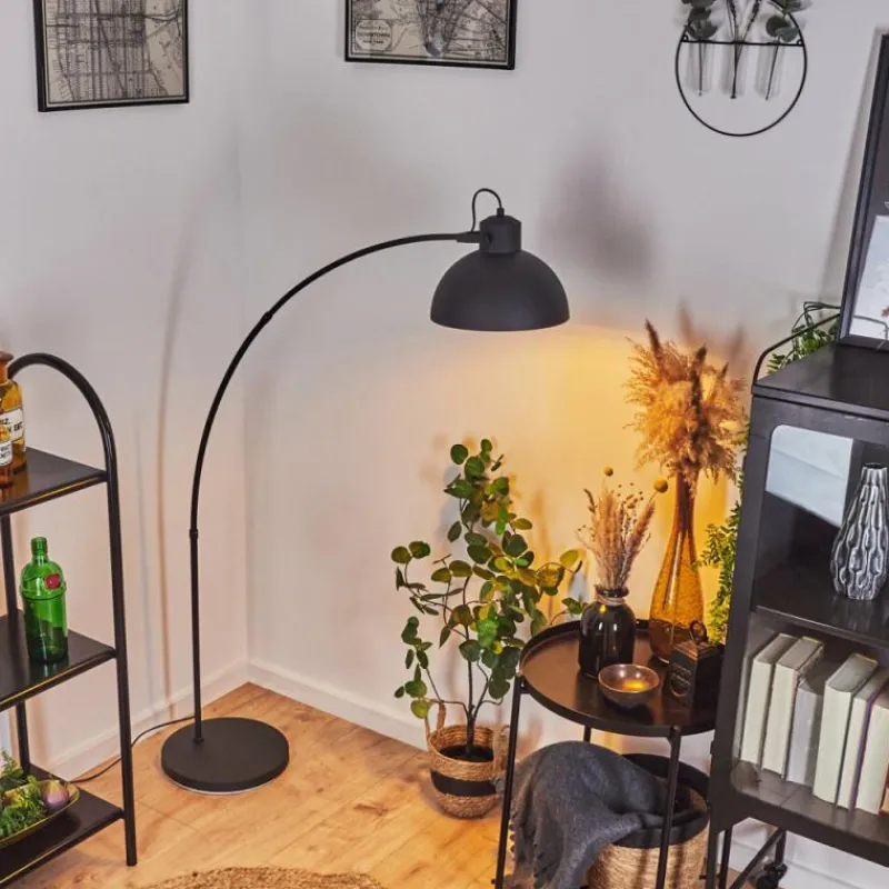 Lampes Dorées-hofstein Lampadaire Parola Noir, 1 lumière