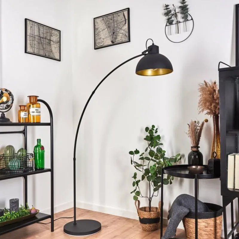 Lampes Dorées-hofstein Lampadaire Parola Noir, 1 lumière