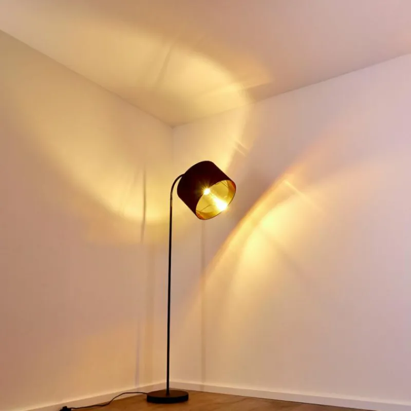 Lampes En Tissu-hofstein Lampadaire Pattburg Noir, 1 lumière