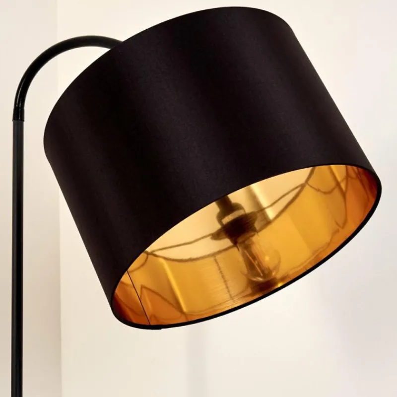 Lampes En Tissu-hofstein Lampadaire Pattburg Noir, 1 lumière