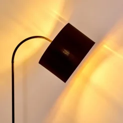 Lampes En Tissu-hofstein Lampadaire Pattburg Noir, 1 lumière