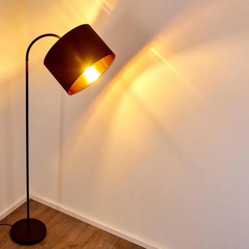 Lampes En Tissu-hofstein Lampadaire Pattburg Noir, 1 lumière