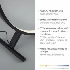 Luminaires Paul Neuhaus Lampadaire Paul Neuhaus HULA LED Noir, 1 lumière, Télécommandes* Éclairage Led