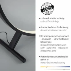 Luminaires Paul Neuhaus Lampadaire Paul Neuhaus HULA LED Noir, 1 lumière, Télécommandes* Éclairage Led