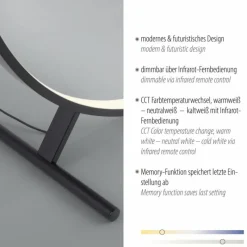 Luminaires Paul Neuhaus Lampadaire Paul Neuhaus HULA LED Noir, 1 lumière, Télécommandes* Éclairage Led