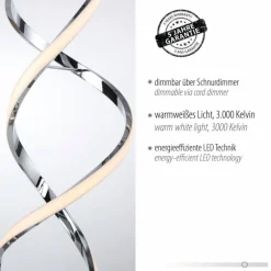 Luminaires Paul Neuhaus Lampadaire Paul Neuhaus KIRIBI LED Chrome, 1 lumière* Lampadaires Et Lampes Sur Pied