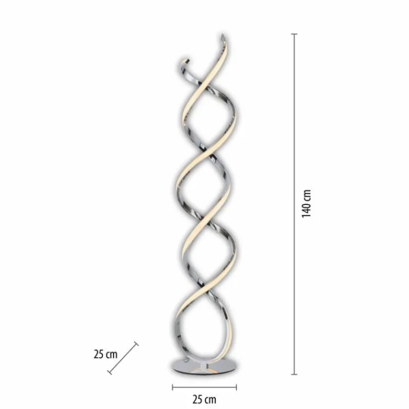 Luminaires Paul Neuhaus Lampadaire Paul Neuhaus KIRIBI LED Chrome, 1 lumière* Lampadaires Et Lampes Sur Pied