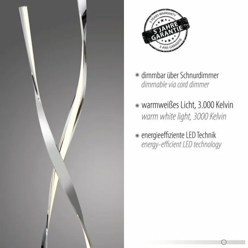 Luminaires Paul Neuhaus Lampadaire Paul Neuhaus LINDA LED Chrome, 1 lumière* Éclairage Led