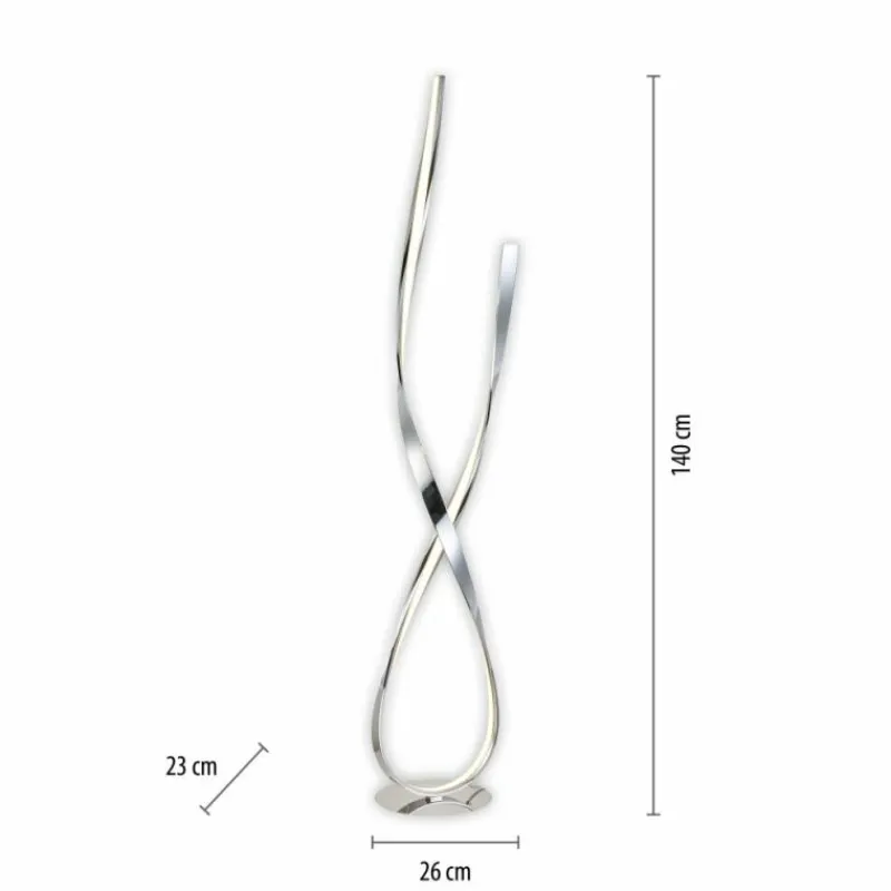 Luminaires Paul Neuhaus Lampadaire Paul Neuhaus LINDA LED Chrome, 1 lumière* Éclairage Led