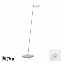 Luminaires Paul Neuhaus Lampadaire Paul Neuhaus PURE-MIRA LED Aluminium, 1 lumière, Télécommandes* Éclairage Led