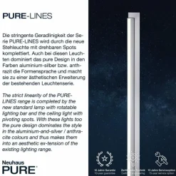 Luminaires Paul Neuhaus Lampadaire Paul Neuhaus PURE-LINES LED Aluminium, 1 lumière, Télécommandes* Lampadaires Et Lampes Sur Pied