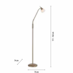 Luminaires Paul Neuhaus Lampadaire Paul Neuhaus PINO LED Vieux laiton, 1 lumière