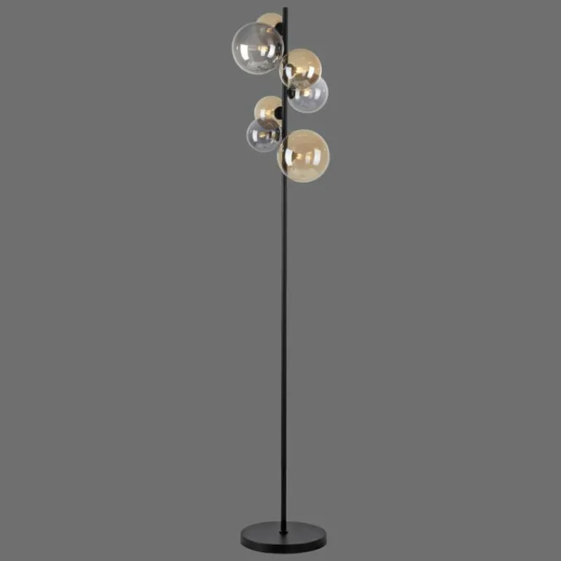 Suspension Verre Fumé-Luminaires Paul Neuhaus Lampadaire Paul Neuhaus POPSICLE LED Noir, 7 lumières