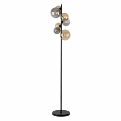 Suspension Verre Fumé-Luminaires Paul Neuhaus Lampadaire Paul Neuhaus POPSICLE LED Noir, 7 lumières