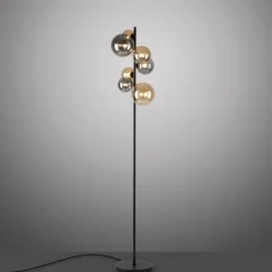 Suspension Verre Fumé-Luminaires Paul Neuhaus Lampadaire Paul Neuhaus POPSICLE LED Noir, 7 lumières