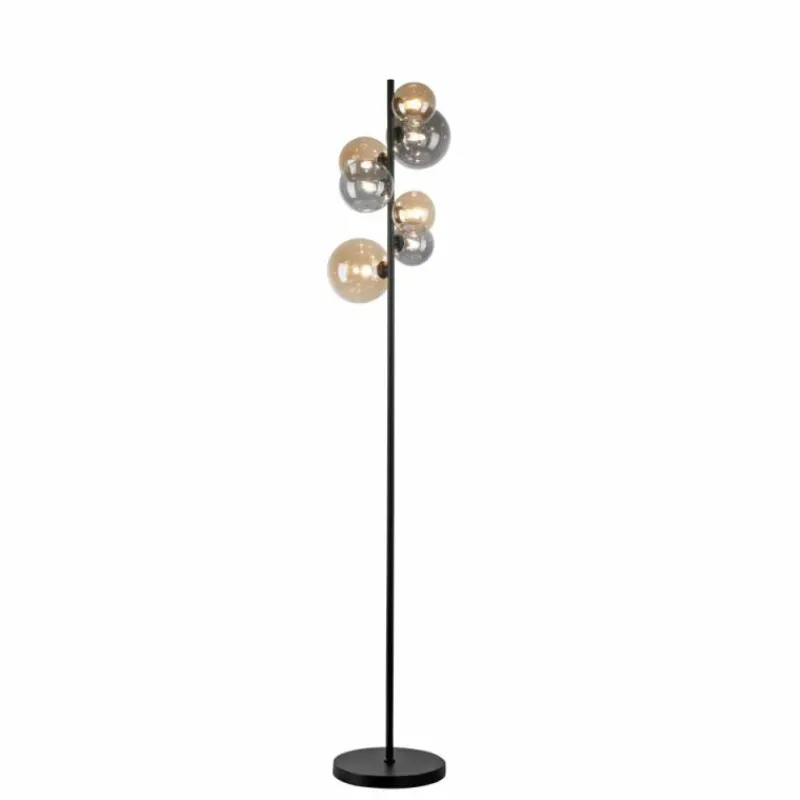 Suspension Verre Fumé-Luminaires Paul Neuhaus Lampadaire Paul Neuhaus POPSICLE LED Noir, 7 lumières