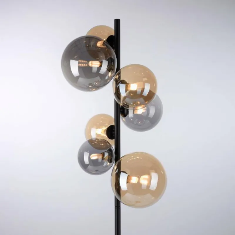 Suspension Verre Fumé-Luminaires Paul Neuhaus Lampadaire Paul Neuhaus POPSICLE LED Noir, 7 lumières