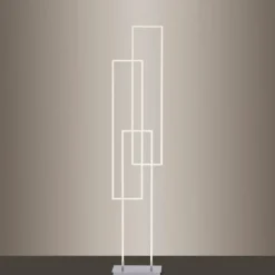 Paul Neuhaus Q-Serie Lampadaire Paul Neuhaus Q-INIGO LED Acier brossé, 3 lumières, Télécommandes