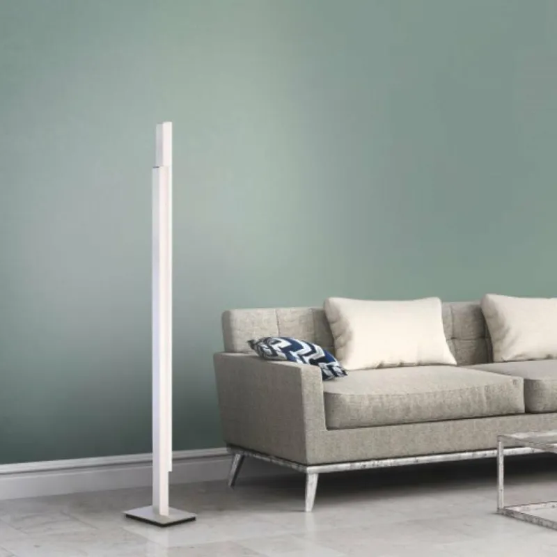 Paul Neuhaus Q-Serie Lampadaire Paul Neuhaus Q-TOWER LED Aluminium, 2 lumières, Télécommandes