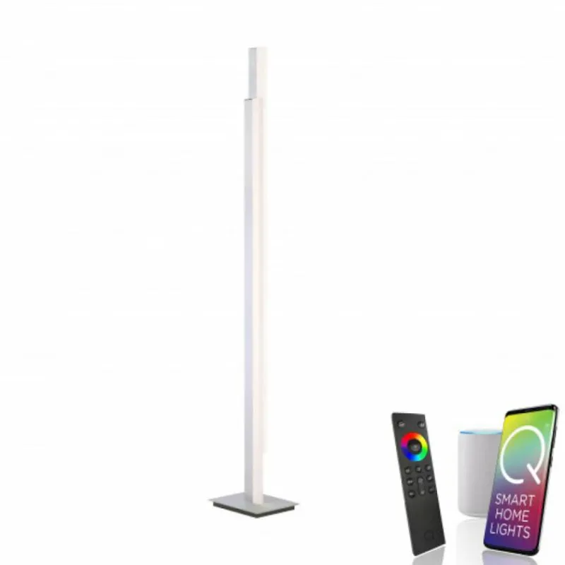 Paul Neuhaus Q-Serie Lampadaire Paul Neuhaus Q-TOWER LED Aluminium, 2 lumières, Télécommandes