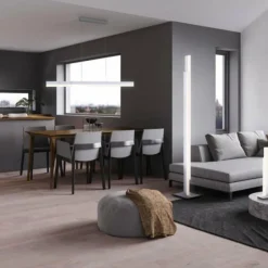 Paul Neuhaus Q-Serie Lampadaire Paul Neuhaus Q-TOWER LED Aluminium, 2 lumières, Télécommandes