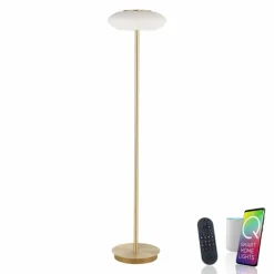 Paul Neuhaus Q-Serie Lampadaire Paul Neuhaus Q-ETIENNE LED Laiton, 1 lumière, Télécommandes