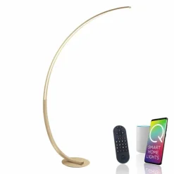 Paul Neuhaus Q-Serie Lampadaire Paul Neuhaus Q-VITO LED Laiton, 1 lumière, Télécommandes