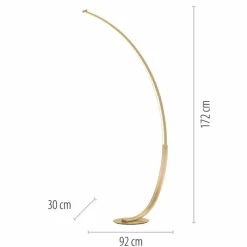 Paul Neuhaus Q-Serie Lampadaire Paul Neuhaus Q-VITO LED Laiton, 1 lumière, Télécommandes